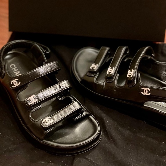 LIMITED EDITION Chanel ‘25 Bedazzled Sparky Chanel Sandals - Picture 1 of 4